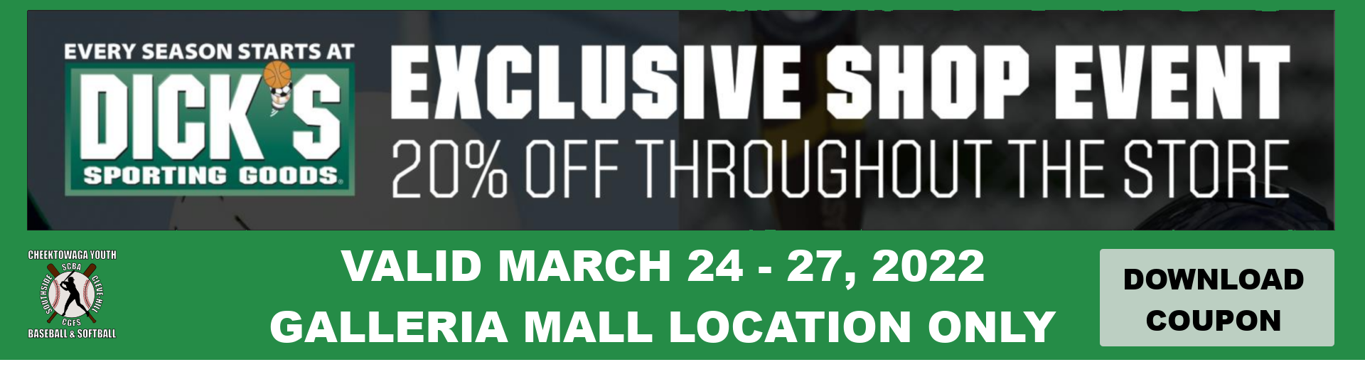 DICKS DAYS 20% OFF 